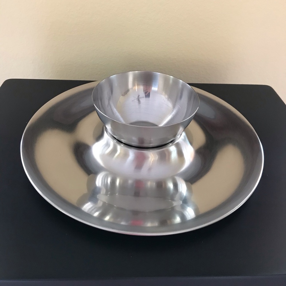 Selandia 18/8 Stainless Steel Chip n Dip Tray Set